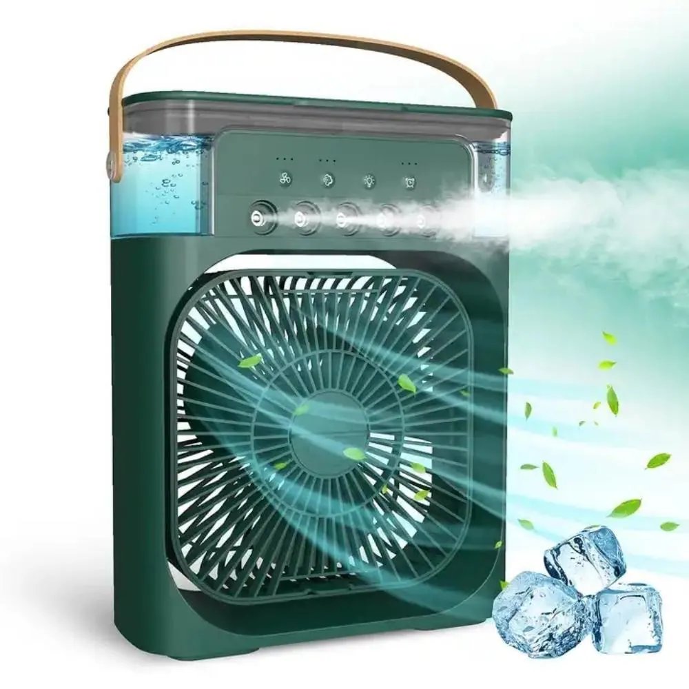 Portable Air Cooling Fan with Mist | Mini Air Cooler Rechargeable Fan for Home, Office & Travel (Bangladesh) - Image 2