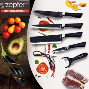 Zepter Stainless Steel 6Pcs Kitchen Knife Set – Premium Sharp, Durable & Professional Chef Knife Collection