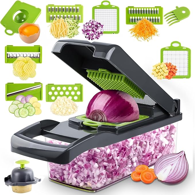 Multifunctional Food Chopper 16-in-1 Kitchen Vegetable Cutter – Fast, Easy & Smart Kitchen Solution - Image 2